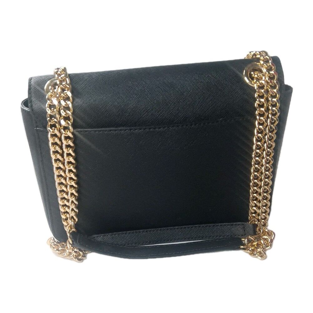 Michael Kors Brandi Medium Saffiano Leather Shoulder Bag Black - Picture 8 of 15